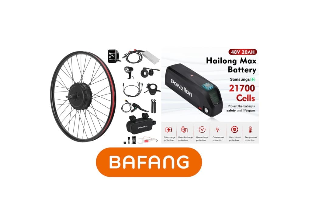 Kit Bafang 750W Picos de 1300W Torque 80Nm + BATERIA 48V 20A Samsung