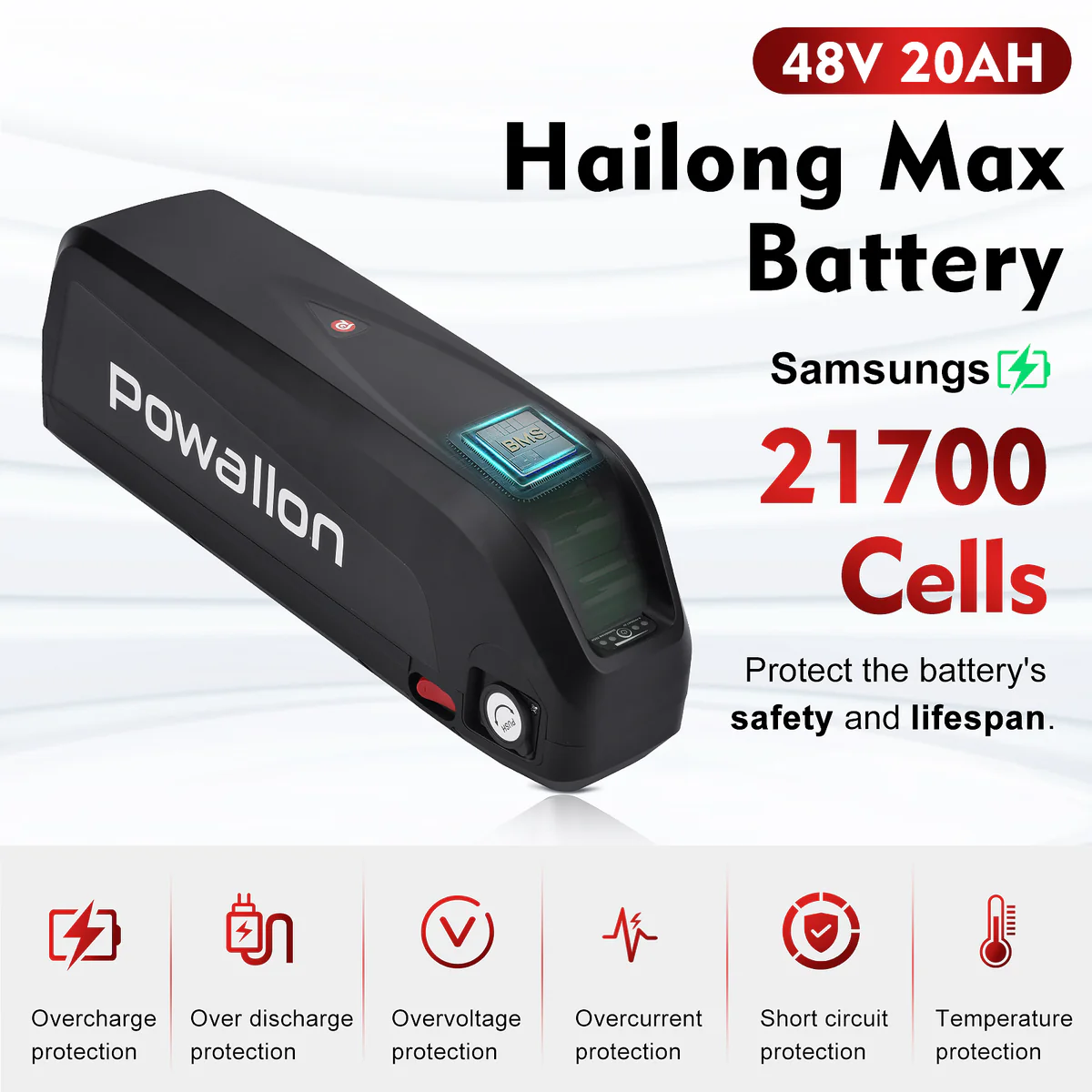 BATERIA 48V 20A Celdas 21700 Samsung + Cargador 3A